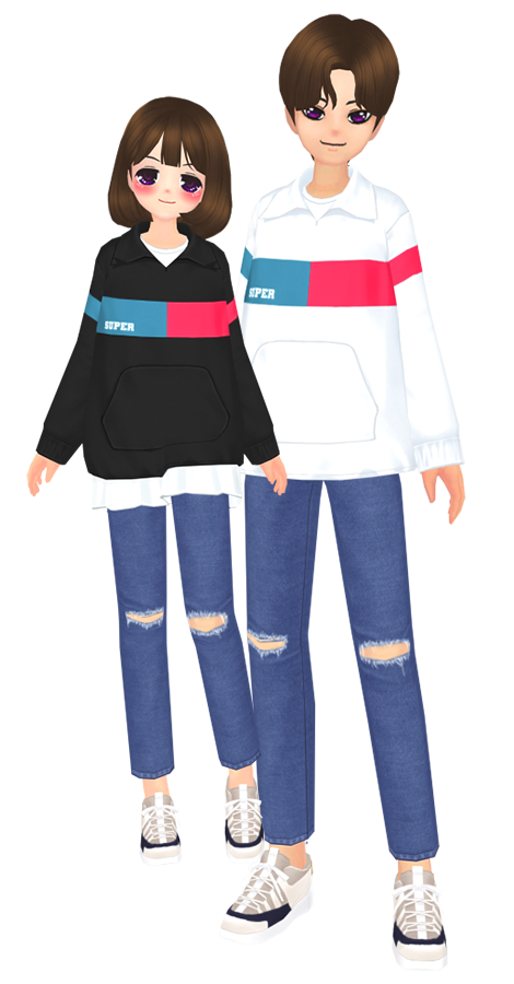 Dos personajes con nuevas prendas